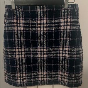 Ann Taylor Loft lined plaid skirt nwot